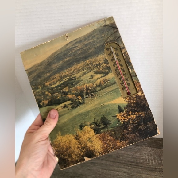 Vintage Landscape Picture Thermometer Decor - Picture 2 of 9